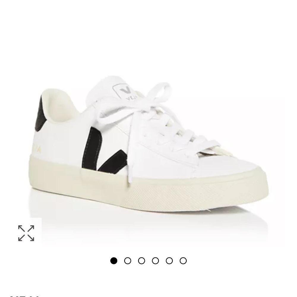 Veja Women's White and Black Sneakers